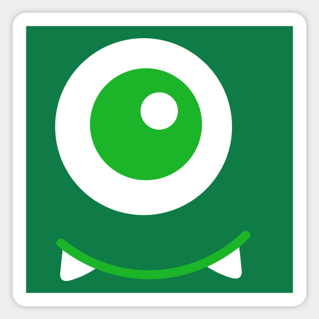 Green Monster Eye Sticker by epiclovedesigns